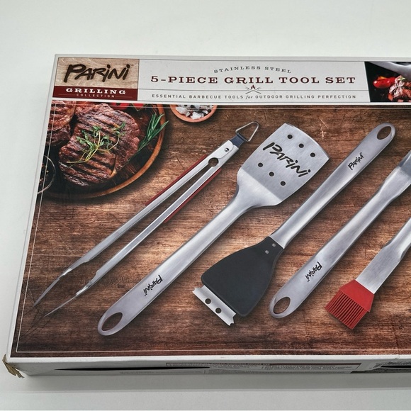Parini 5-Piece Grill Tool Set - Picture 2 of 7